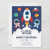 Outer Space Planeten Astronaut Jongen Verjaardag Kaart (Voorkant)