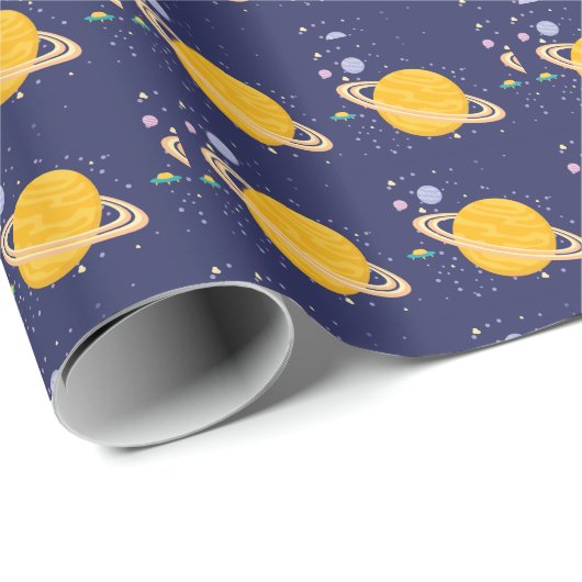 \Outer Space Planeten Cadeaupapier (Rol Hoek)