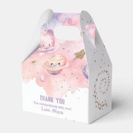 Outer Space planeten Roze meisje verjaardag Bedankdoosjes