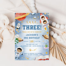 Outer Space Planets 3e verjaardagsfeest