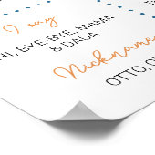 Outer Space Planets Eerste Verjaardag Mijlpaal Tek Poster (Hoek)