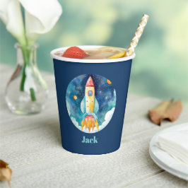 Outer Space Planets Eerste Verjaardag Papieren Bekers