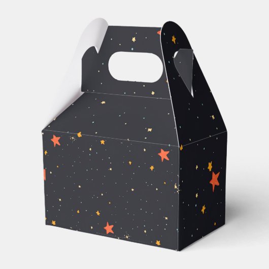 Outer Space Planets Galaxy Birthday Favoriete Box Bedankdoosjes (Achterkant)