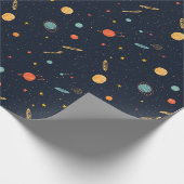 Outer Space Planets Galaxy Boy Verjaardag Cadeaupapier (Hoek)