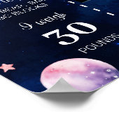 Outer Space Planets Galaxy Verjaardag Mijlpaal tek Poster (Hoek)