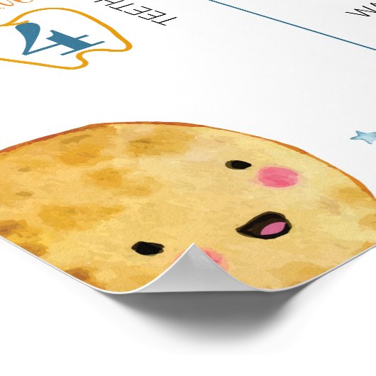 Outer Space Planets Galaxy Verjaardag Mijlpaal tek Poster (Hoek)