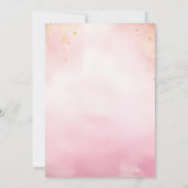 Outer Space Planets Raket Meisje Eerste Verjaardag Kaart (Achterkant)