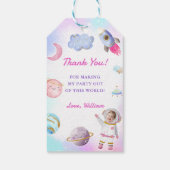 Outer Space Planets Raket Ship Bedankt Cadeau Labe Cadeaulabel (Achterkant)