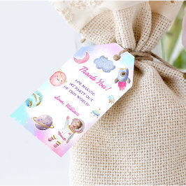 Outer Space Planets Raket Ship Bedankt Cadeau Labe Cadeaulabel