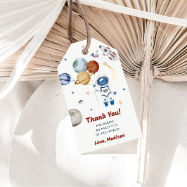 Outer Space Planets Raket Ship Bedankt Cadeau Labe Cadeaulabel