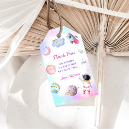 Outer Space Planets Raket Ship Bedankt Cadeau Labe Cadeaulabel