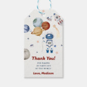 Outer Space Planets Raket Ship Bedankt Cadeau Labe Cadeaulabel (Voorkant)