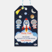 Outer Space Planets Raket Ship Bedankt Cadeau Labe Cadeaulabel (Voorkant)