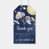 Outer Space Planets Raket Ship Dank u Cadeaulabel (Voorkant)