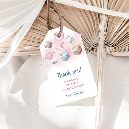 Outer Space Planets Raket Ship Dank u Cadeaulabel