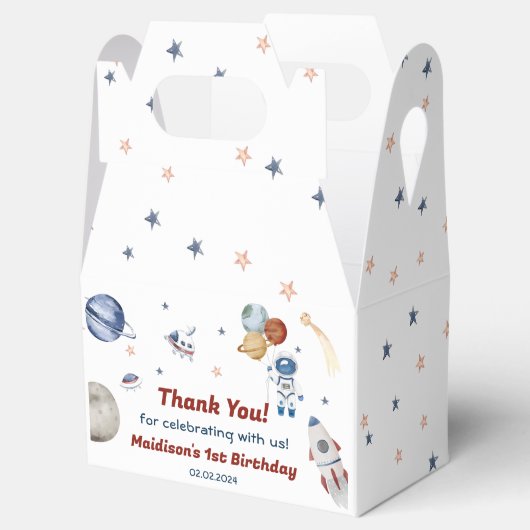 Outer Space Planets & Raketschip Verjaardagsfeest Bedankdoosjes (Geopend)