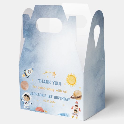Outer Space Planets & Raketschip Verjaardagsfeest Bedankdoosjes (Geopend)