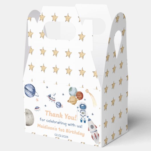Outer Space Planets & Raketschip Verjaardagsfeest Bedankdoosjes (Geopend)