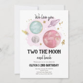 Outer Space Planets tweede verjaardag uitnodiging (Voorkant)