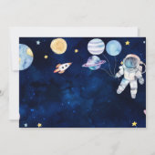 Outer Space Planets Verjaardag Foto Dank je kaart (Achterkant)