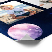 Outer Space Planets Verjaardag Foto Mijlpaal teken Poster (Hoek)