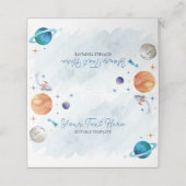 Outer Space Planets Verjaardag Plaats Kaart Plaatskaartje (Buitenkant ongevouwen)