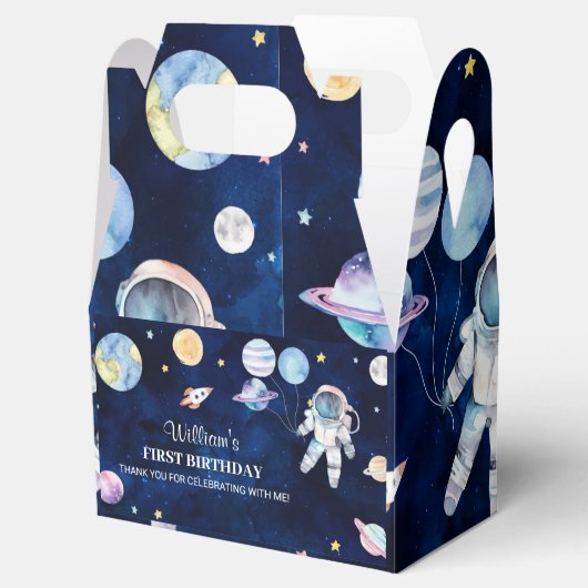 Outer Space Planets Verjaardagsfeestje Favor Box Bedankdoosjes (Geopend)
