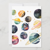 Outer Space | Planten en sterren | 4e verjaardag Kaart (Achterkant)