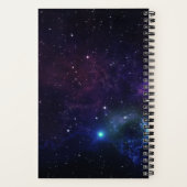 Outer Space Raket Galaxy Planeten Gepersonaliseerd Notitieboek (Achterkant)