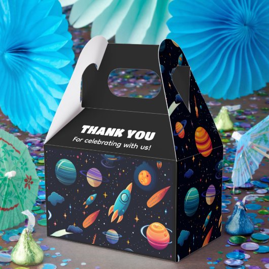 Outer Space Raket Verjaardagsfeestje Favor Box Bedankdoosjes (Feest)