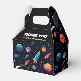 Outer Space Raket Verjaardagsfeestje Favor Box Bedankdoosjes