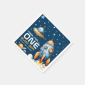 Outer Space Raketlancering Afschieten 1e Verjaarda Servet (Hoek)