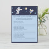 Outer Space Ruimtevaarder Wie Papa Het Best Kent B Kaart (Staand voorkant)