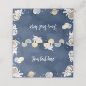 Outer Space Safari Verjaardag Food Tent Plaatskaartje (Buitenkant ongevouwen)