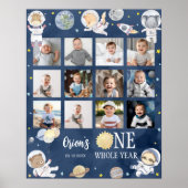 Outer Space Safari Verjaardagsfoto Mijlpaal Poster (Voorkant)