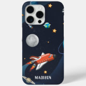 Outer Space Shuttle Travel Maan Sterren Gepersonal Case-Mate iPhone Case (Achterkant)