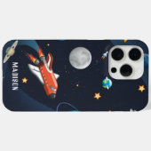 Outer Space Shuttle Travel Maan Sterren Gepersonal Case-Mate iPhone Case (Achterkant (horizontaal))