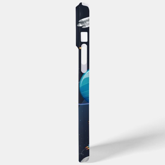 Outer Space Shuttle Travel Maan Sterren Gepersonal Case-Mate iPhone Case (Achterkant / Links)