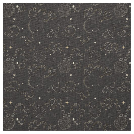 Outer space sterrenstelsels planeten print stof (Swatch)