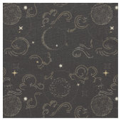 Outer space sterrenstelsels planeten print stof (Close Up)