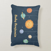 Outer Space Sun en Planets Galaxy Baby Nursery Accent Kussen (Achterkant (Verticaal))