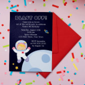 Outer Space Theme Meisje's Verjaardagsfeest Kaart