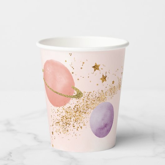 Outer Space Two the Moon Party Papieren Bekers (Achterkant)