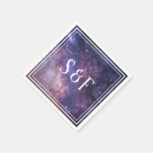 Outer Space Universe Galaxy Trouwpapier Servet (Hoek)
