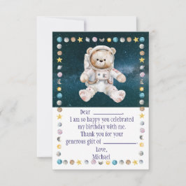 Outer Space Verjaardag dank je wel kaart