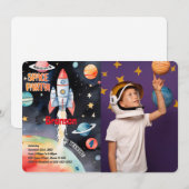 Outer Space Verjaardag Foto Kaart (Voorkant / Achterkant)