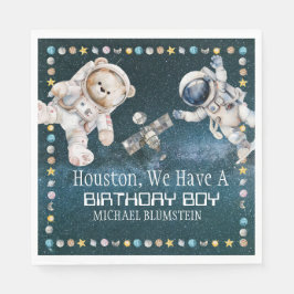 Outer Space Verjaardag Papieren servetten