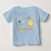 Outer Space Verjaardag T-shirt Rocket Astronaut