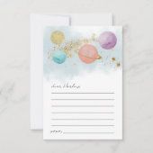 Outer Space Verjaardag Tijd Capsule Kaart (Voorkant)