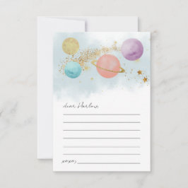 Outer Space Verjaardag Tijd Capsule Kaart